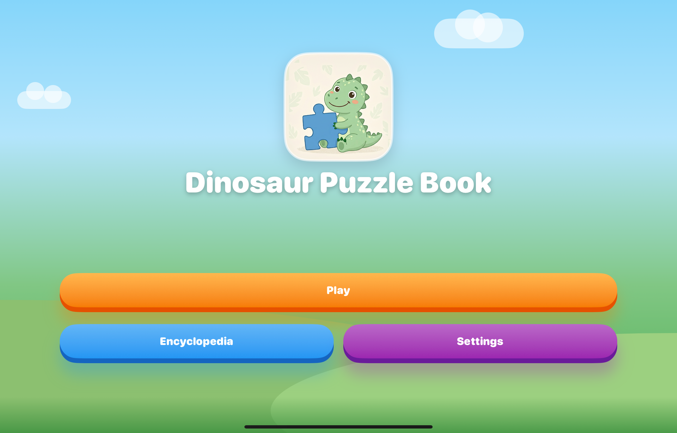 Dinosaur Puzzle Home Screen